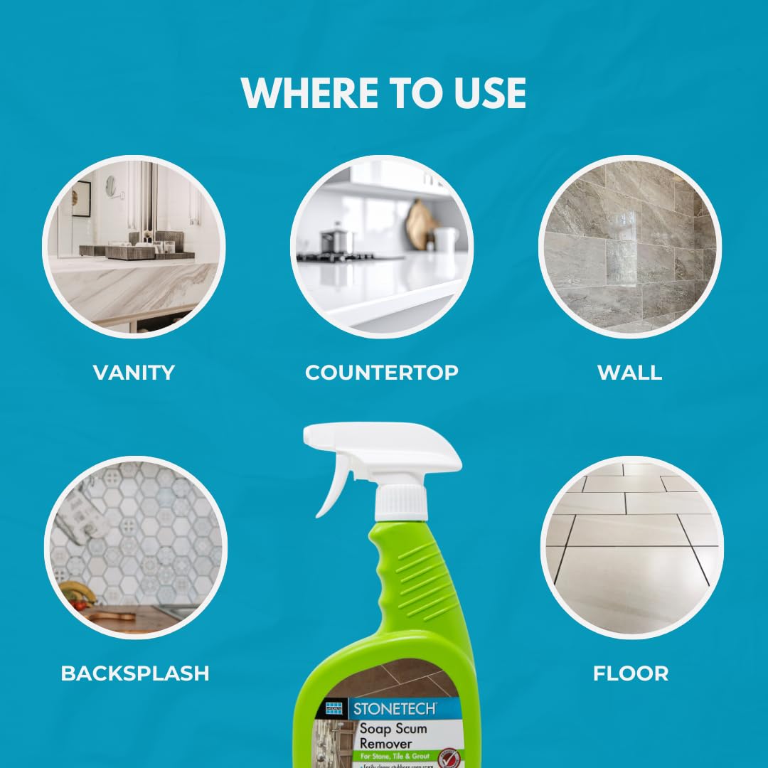 StoneTech Soap Scum Remover, 24OZ (709ML) Spray Bottle