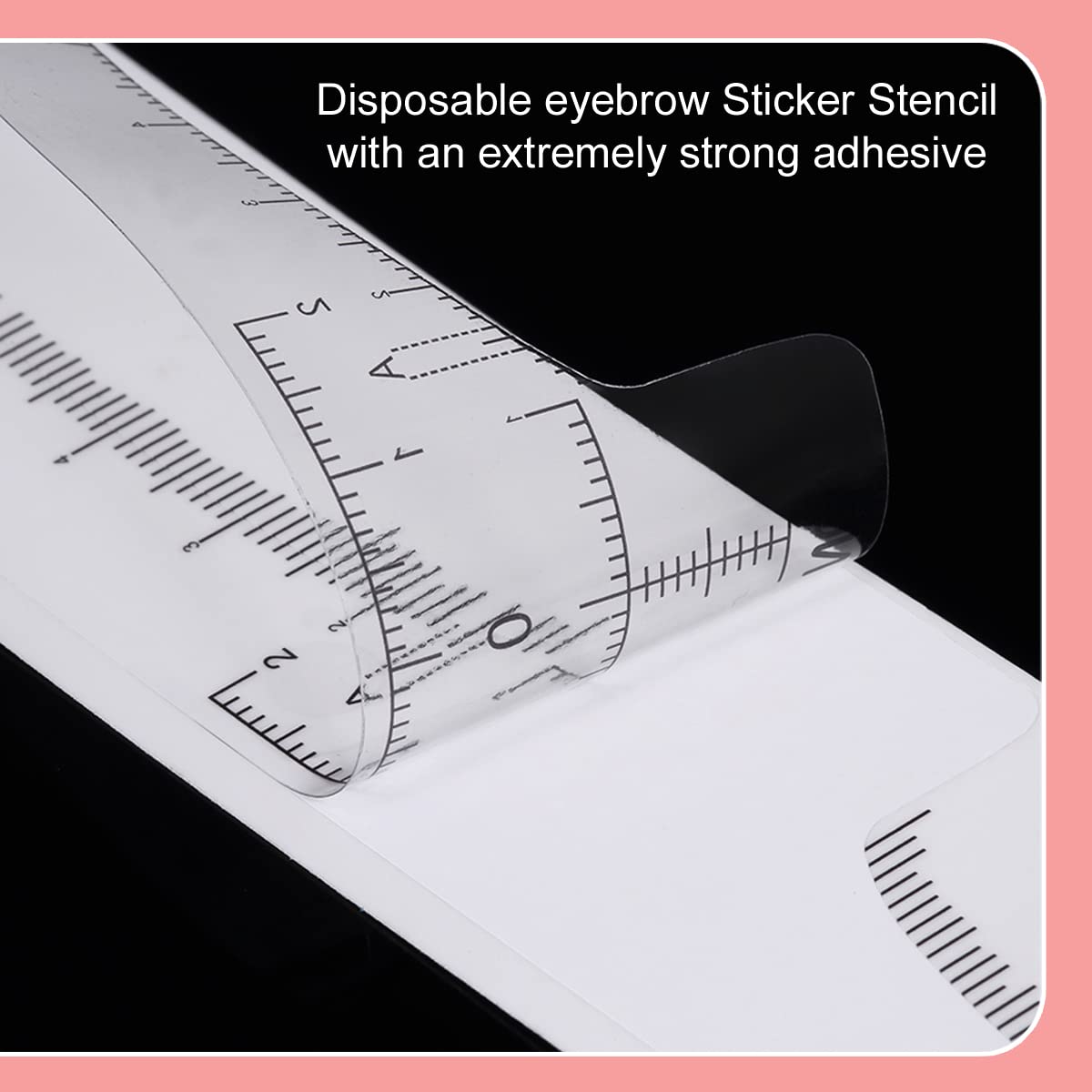 KINGMAS 100 Pack Eyebrow Ruler, Disposable Brow Ruler Microblading Stencil
