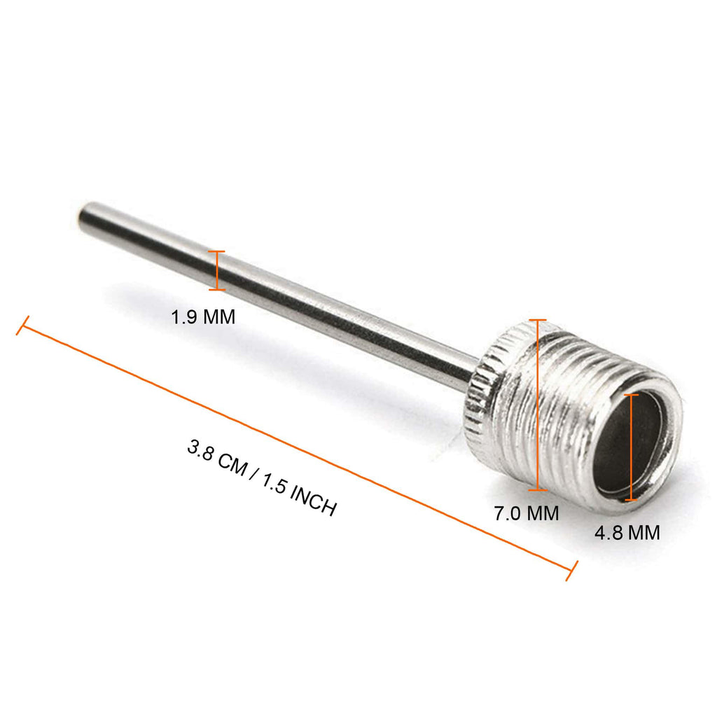 Mobi Lock 6Pcs Ball Pump Inflation Needles - Stainless Steel - Sports Balls
