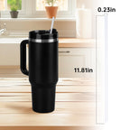 100PCS Disposable Straws for 40 OZ Tumbler, Extra Long Straws Disposable for Stanley Cup 30 Oz 40 Oz Tumbler, Straws Individually Wrapped