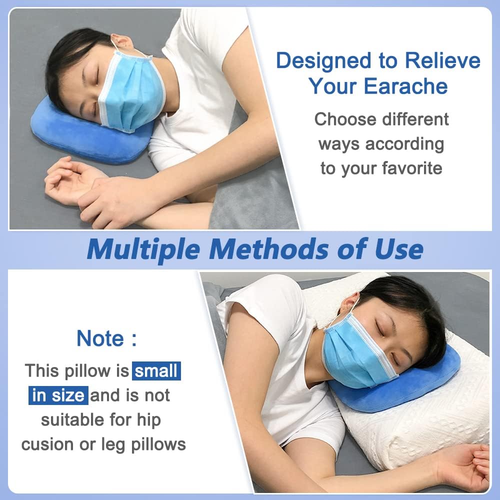 Buy now Ear Piercing Pillow for Side Sleeping Ear Pillows with Holes for Ear Pain Pressure Sore Relief Earring Cnh Nflammation Surgery Guard Pillow Headphone Sleepers Donut Cushion Adjustable Filling at indiglob india
