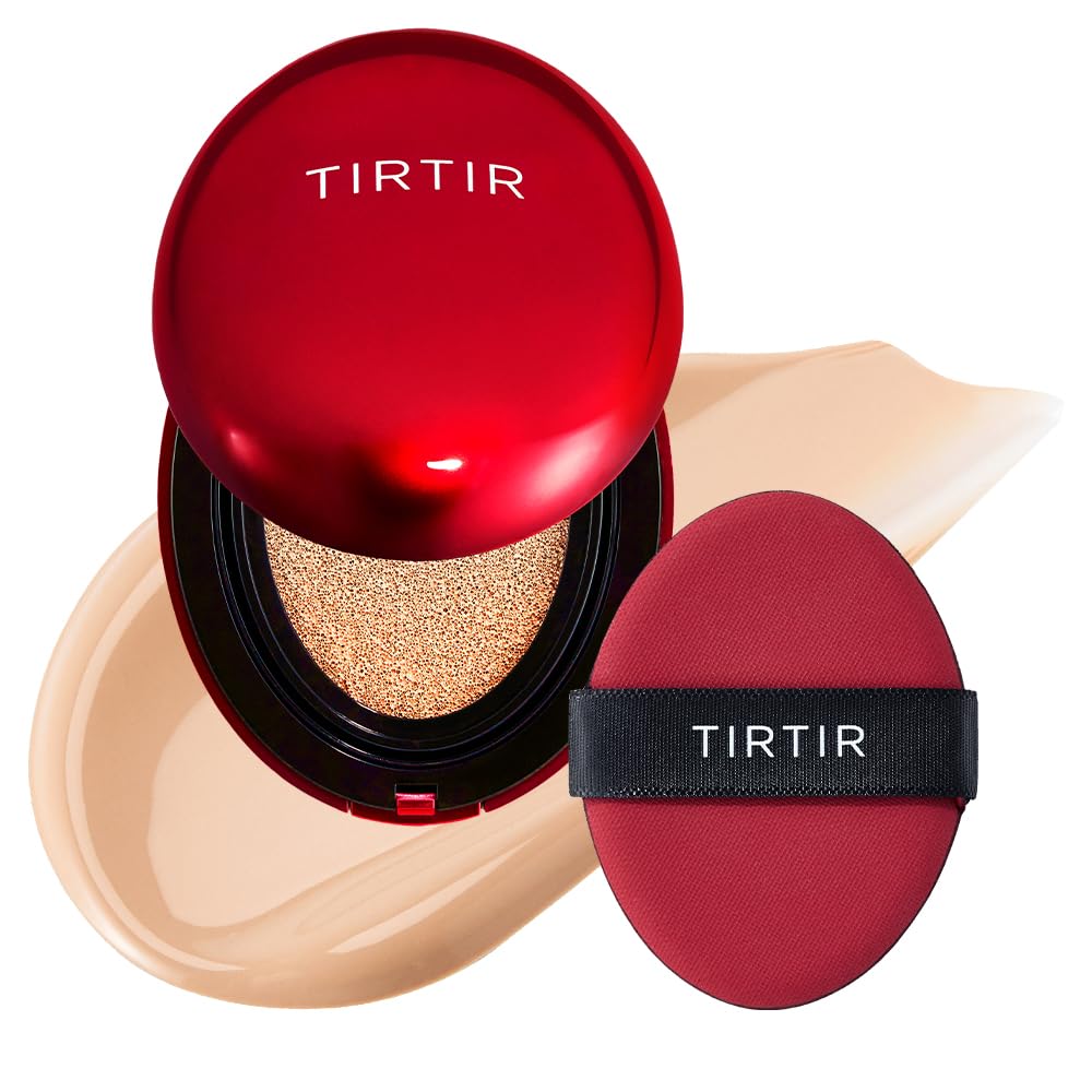 Buy now TIRTIR Mask Fit Red Cushion Foundation | Full coverage, Weightless, Skin fit, Satin Glow Finish, Korean Makeup BB Foundation, beauty, Tattoo cover up, Buildable (#21N Ivory, 0.63 Fl Oz) at indiglob india