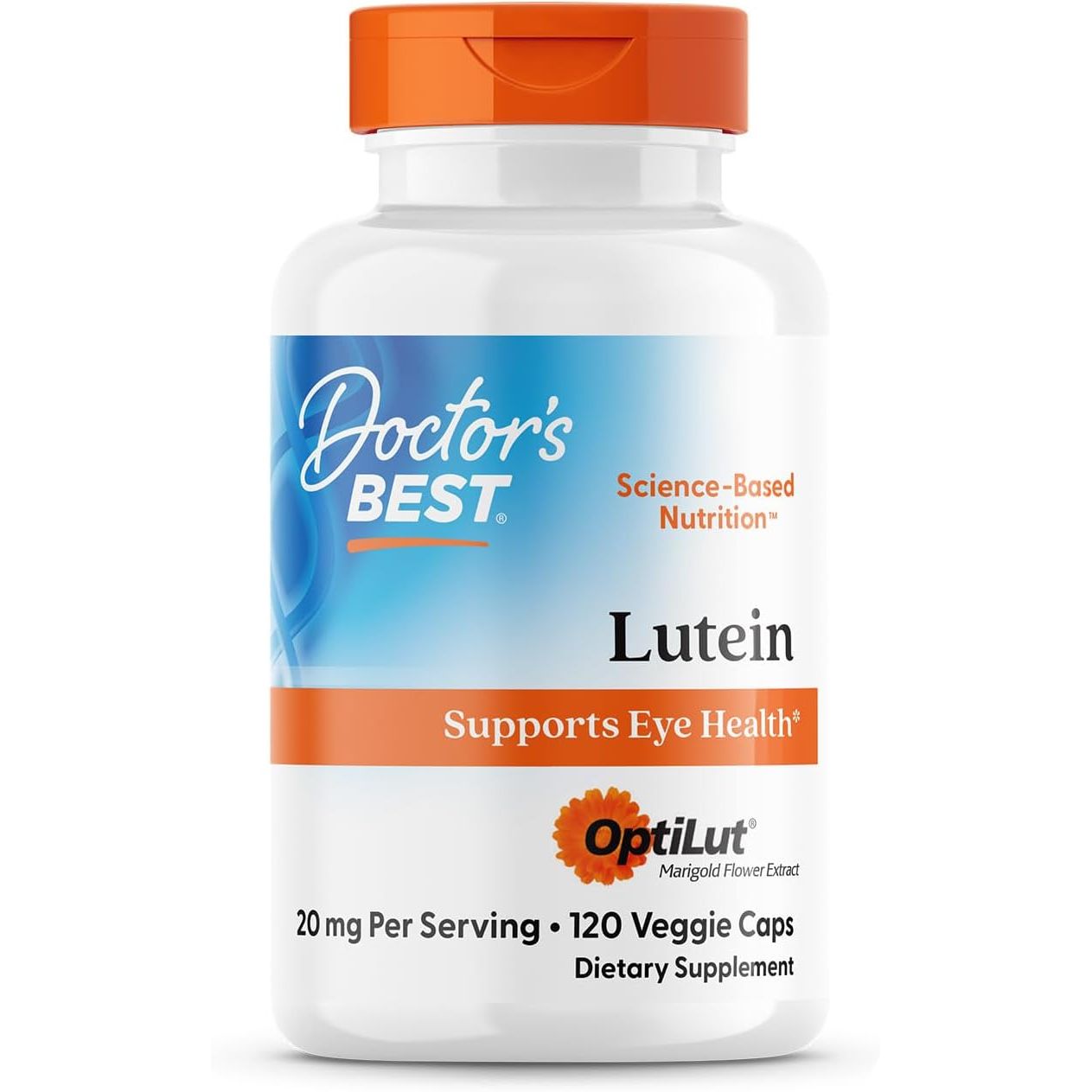 Buy now Doctors Best Lutein with OptiLut, Supports Eye Health, Non-GMO, Gluten Free, Soy Free, Vegan 120 Veggie Caps Default at indiglob india