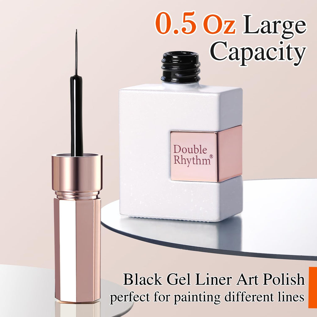 Double Rhythm 15ml metallic gel liner in sleek packaging, perfect for bold, precise lines. Available online in India.