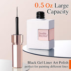 Double Rhythm 15ml metallic gel liner in sleek packaging, perfect for bold, precise lines. Available online in India.