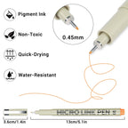 12 Colored Micro Pens 05, Fineliner pens Waterproof Archival Ink Micro Pen Set, Drawing Art Pens for Illustrating, Journaling, Bible Zentangle Supplies