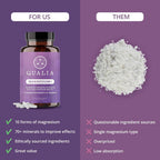 Qualia Magnesium Supplement with Glycinate, 10 Forms and 70+ Minerals | Magnesium complex for women & men with citrate & taurate, for sleep & muscle recovery; clinically studied, high absorption
