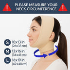 Buy now Post Surgical Chin Strap Bandage for Women - Neck and Chin Compression Garment Wrap - Face Slimmer, Jowl Tightening (M) at indiglob india