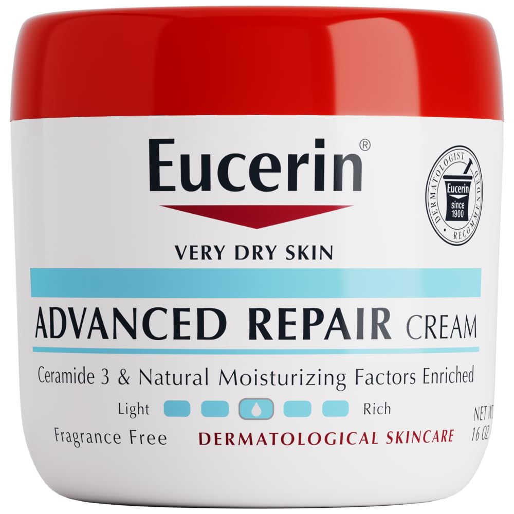 Buy now Eucerin Advanced Repair Body Cream for Very Dry Skin, Fragrance Free Daily Body Moisturizer, 16 Oz Jar 16 Ounce (Pack of 1) at indiglob india