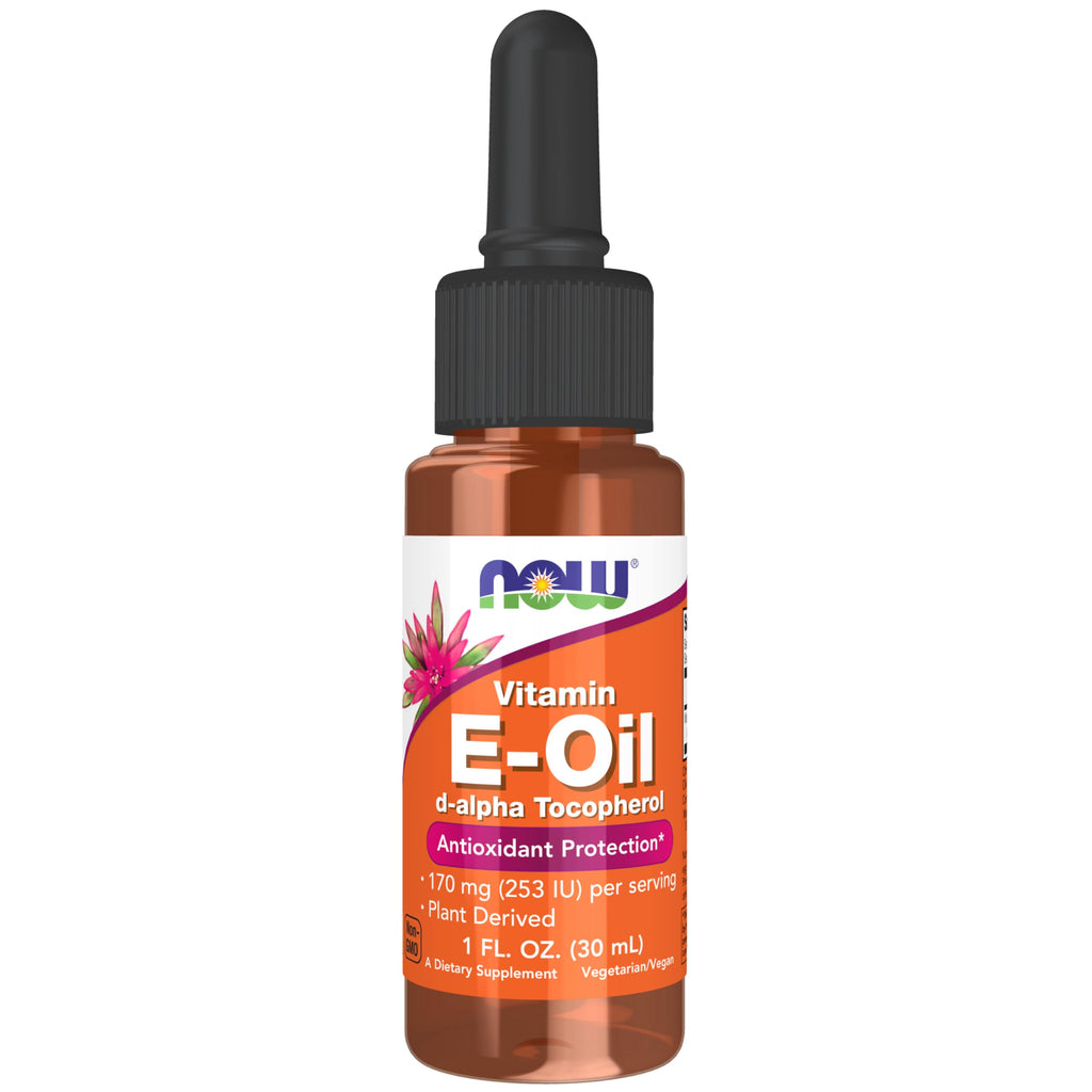 Buy now NOW Foods Supplements, Natural Vitamin E-Oil Liquid (D-Alpha Tocopherol), Antioxidant Protection*, 1-Ounce at indiglob india