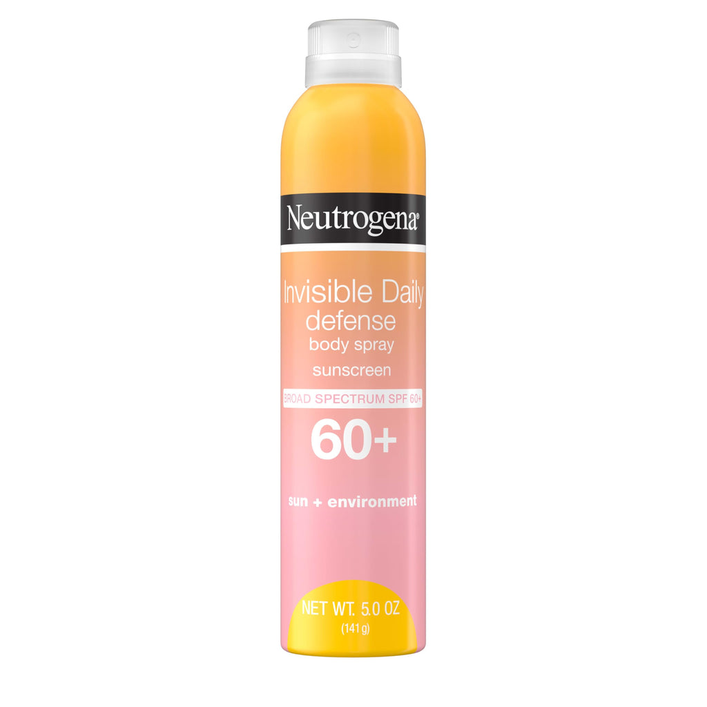 Buy now Neutrogena Invisible Daily Defense Body Sunscreen Spray, Broad Spectrum SPF 60+, Oxybenzone-Free & Water-Resistant, Sun & Environmental Aggressor Protection, Antioxidant Complex, 5.0 oz at indiglob india