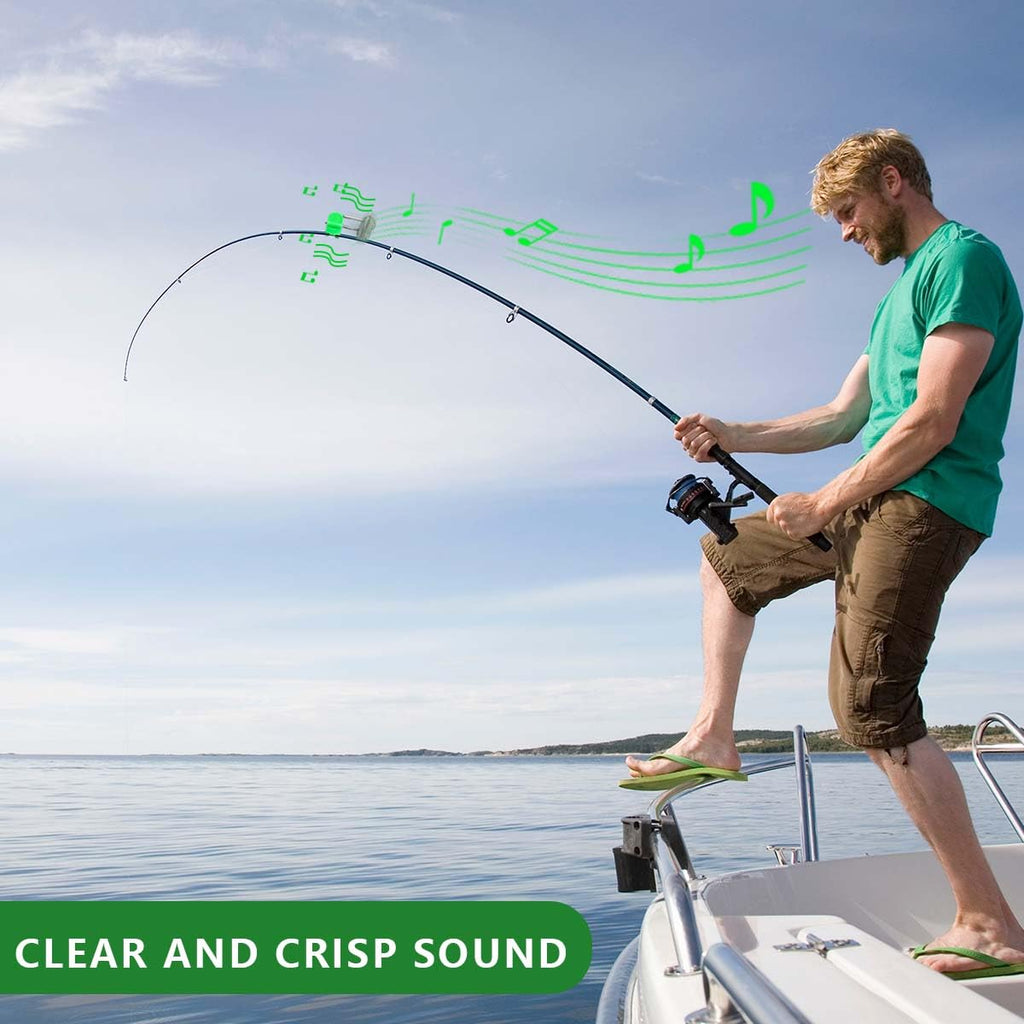KISEER 50 Pcs Plastic Fishing Bells Clips Fishing Rod Alarm with Dual Alert Bells