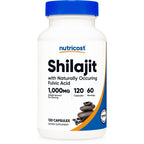 Nutricost Shilajit Capsules 1,000mg Per Serving, 120 Capsules, 60 Servings | Shilajit Extract with Naturally Occurring Fulvic Acid, Gluten Free, GMO-Free, Vegan Friendly