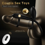 Vibrating Cock Ring with 360° Twisting G-Spot Stimulator – 2026 New Penis Sleeve Extender with 10 Vibration Modes, Penis Ring Couples Sex Toy for Clitoral & Testicle Stimulation, Adult Couple Vibrator
