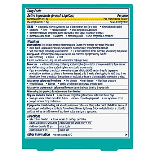 Buy now Vicks Sinex SEVERE LiquiCaps, All-In-One Sinus Relief, Non-Drowsy, Nasal Decongestant, Maximum Strength Relief of Sinus Headache, Pain, Pressure, & Congestion, 24 LiquiCaps at indiglob india