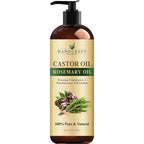 Buy now Handcraft Blends Castor Oil with Rosemary Oil 8 Fl Oz | 100% Pure and Natural | Premium Grade Carrier Oil | Hair, Eyelashes and Eyebrows | Hair and Body at indiglob india