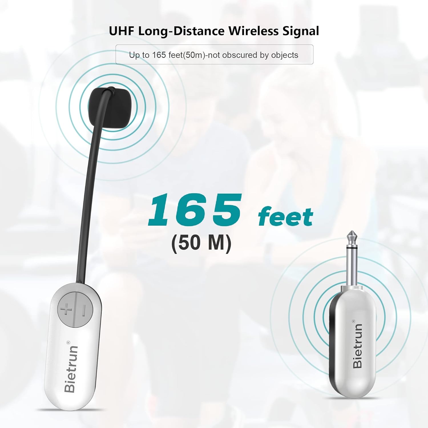 Buy now Bietrun UHF Wireless Microphone Headset, 165ft Range, Working Time 6H, 1/4''Plug, Wireless Headset Mic ＆Handheld Mic 2 in 1, for Karaoke Speaker, Amplifier, Speakers, PA System, Teaching, Fitness at indiglob india