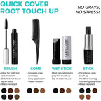 Buy now RED by Kiss Quick Cover Root Touch Up Stick, Water-Resistant Temporary Gray Hair Concealer with Brush for Roots and Beard, Long-Lasting Coverage, Easy Application (2 Pack, Dark Brown) at indiglob india