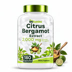 tnvitamins Citrus Bergamot 2000mg - 180 Capsules | Ultra Potent Citrus Bergamot Supplement 2000 mg Per 1 Capsule Serving | 6 Month Supply! | Non-GMO | Made in The USA!