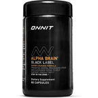 ONNIT Alpha Brain Black Label Nootropic, Citicoline & Lions Mane, 80 Count | IGEN Non-GMO Tested; Citicoline, Lions Mane, Lutemax Lutein, L-Theanine & Mucuna Pruriens; concentration, memory support