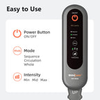 SHINE WELL Leg Compression Massager, Leg Massager for Circulation and Pain Relief, Air Compression Leg Massager with 3 Modes 3 Intensities 2 Extenders and Adjustable Wraps