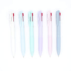 COLNK Multicolor Ballpoint Pen 0.5, 4-in-1 Colored Pens Fine Point,Ballpoint Gift Pens for Planner Journaling,Assorted Ink, 6-Count