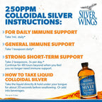 Buy now Natural Path Silver Wings Colloidal Silver Liquid - Enhanced Immune Support Supplement - 250ppm (1250mcg) - 2oz Dropper at indiglob india