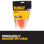 DEWALT Bell Shaped Foam Earplugs NRR 33 - Made in USA - Resealable 50 Pack