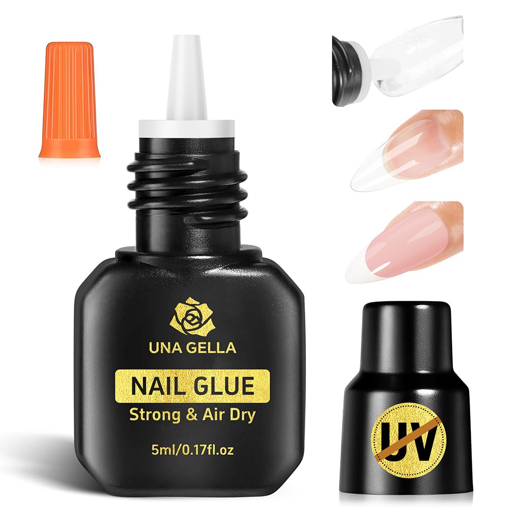 Buy now UNA GELLA Almond Gel Nail Tips, 504PCS Pre Etched Clear Fake Nails Tips Medium Almond Shape - 12 Sizes Full Cover Soft Acrylic Press On Nail Extensions No C Curve Gift for Diy at Home at indiglob india