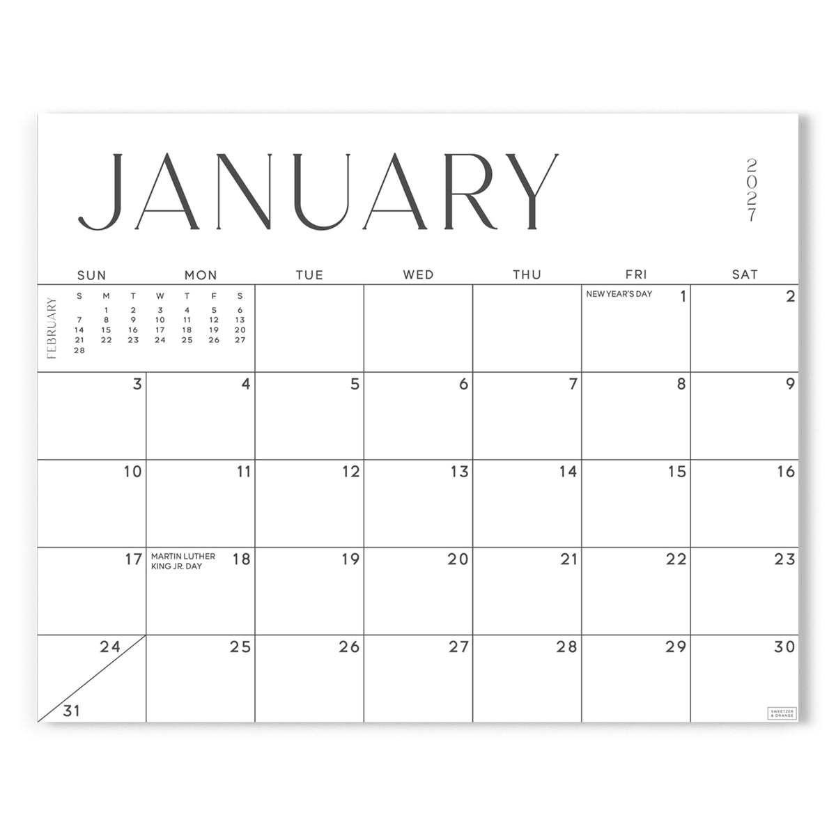 S&O Simple Magnetic Fridge Calendar from July 2026-December 2027 - Tear-Off Refrigerator Calendar to Track Events & Appointments - 18 Month Magnetic Planner for Fridge for Easy Planning-8"x10”in