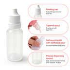 10PCS Small Plastic Dropper Bottles + 2 Funnel + 1 Sticker, 10ml（0.33oz）/15ml（0.5oz） Eye Liquid Dropper Bottles Five of Each, Squeezable Travel Bottle, Ideal for DIY Projects, Essential Oils