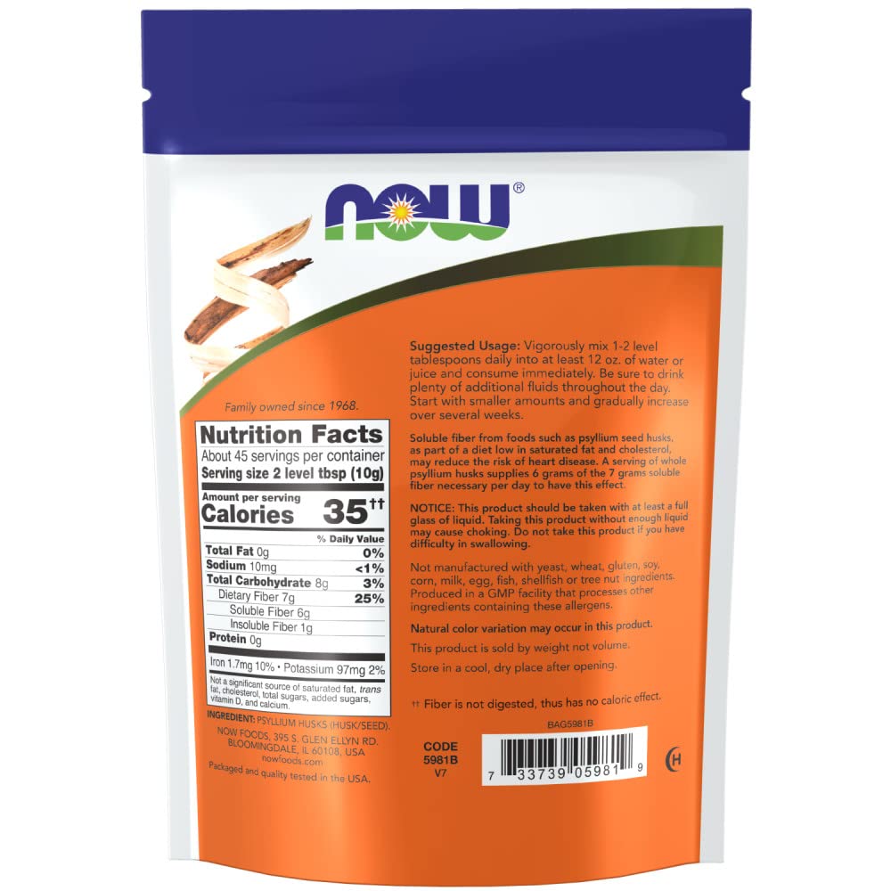 Buy now NOW Foods Psyllium Husks Whole, 16 Oz (Pack of 2) at indiglob india