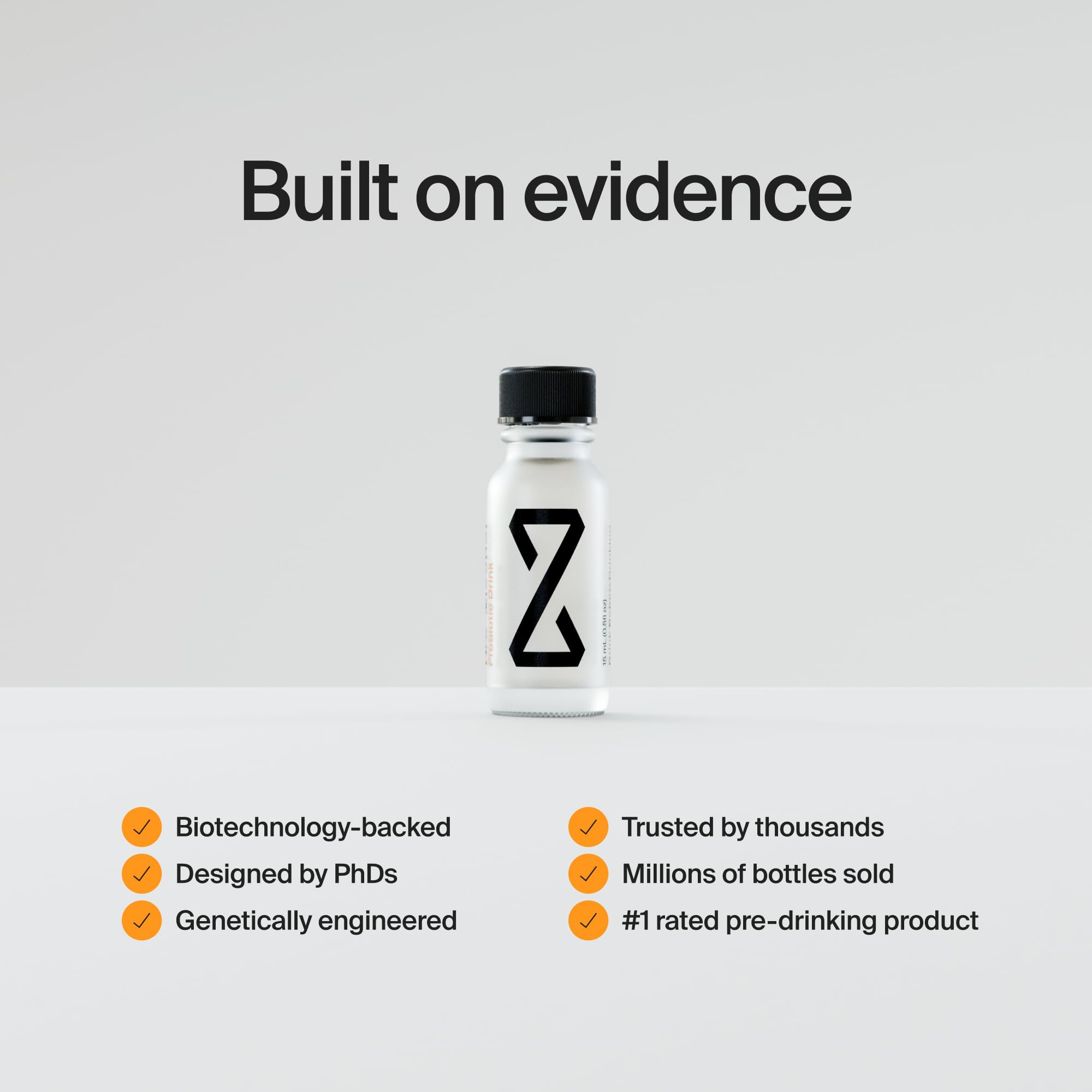 ZBiotics — Feel Better After Drinking, Wake Up Refreshed, Science-Backed, Patented Probiotic, Travel-Friendly, 3-Pack of 0.47 Fl Oz Bottles