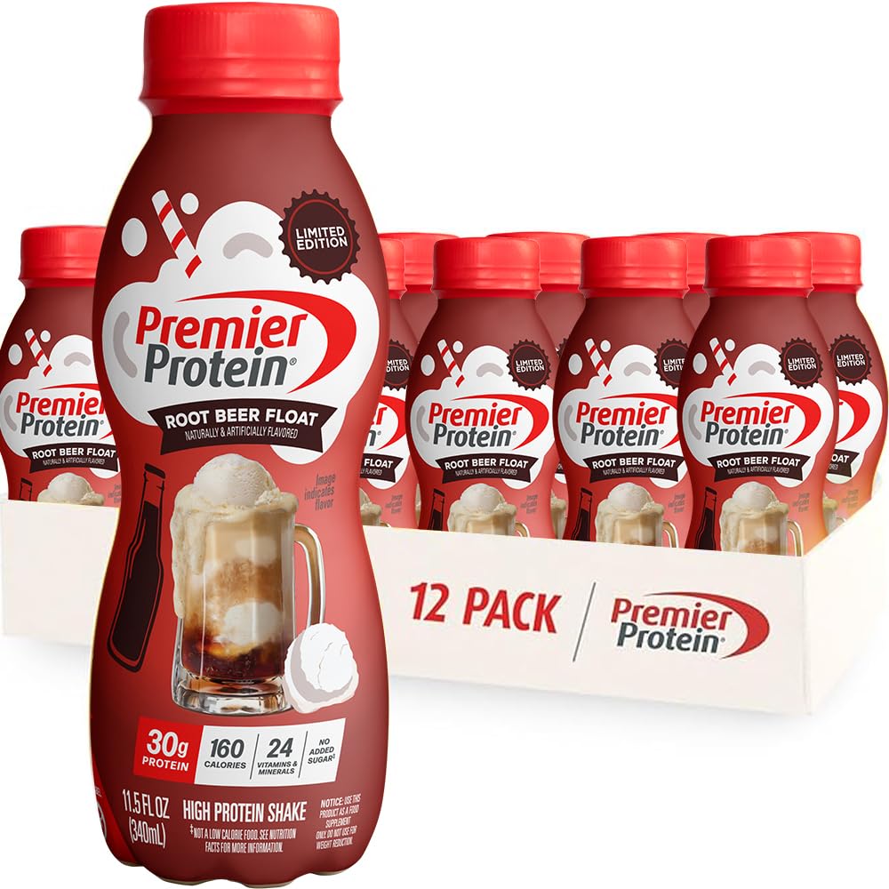 Buy now Premier Protein Shake, Peaches & Cream, 30g Protein, No Added Sugar, 24 Vitamins & Minerals to Support Immune Health, 11.5 fl oz, 12 Pack (Packaging May Vary) Limited Edition: Root Beer Float 11.5 Fl Oz (Pack of 12) at indiglob india