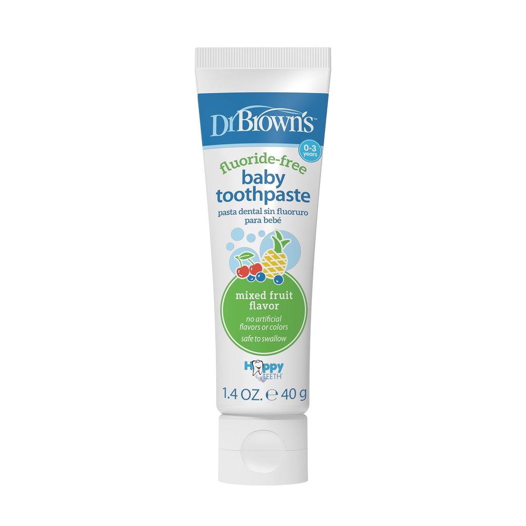 Buy now Dr. Brown's Fluoride-Free Baby Toothpaste, Safe to Swallow, Apple Pear, 1-Pack, 1.4oz/40g, 0-3 Years at indiglob india