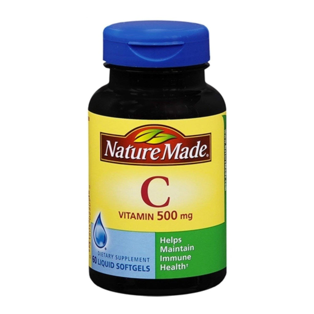 Nature Made Vitamin C 500 mg for Daily Immune Support, 60 Softgels | Dietary Vitamin C Supplement for Immune Support and Antioxidant Support, 60 Day Supply