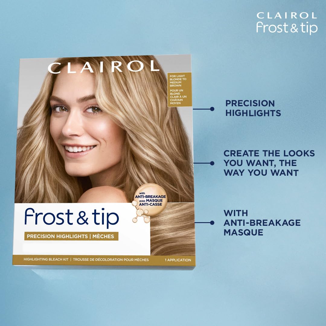 Clairol Nice'n Easy Frost & Tip Hair Dye, Light Blonde to Medium Brown, 1Pk