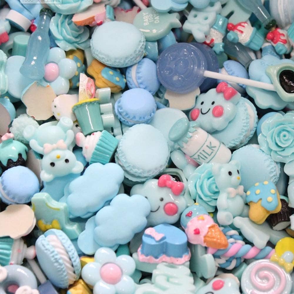 Buy now 50 Pcs Slime Charms Easter Set DIY Craft Mixed Making Resin Jewery Making Kit, Resin Flatback Slime Beads Making Supplies for DIY Scrapbooking Crafts (Pink) Blue at indiglob india