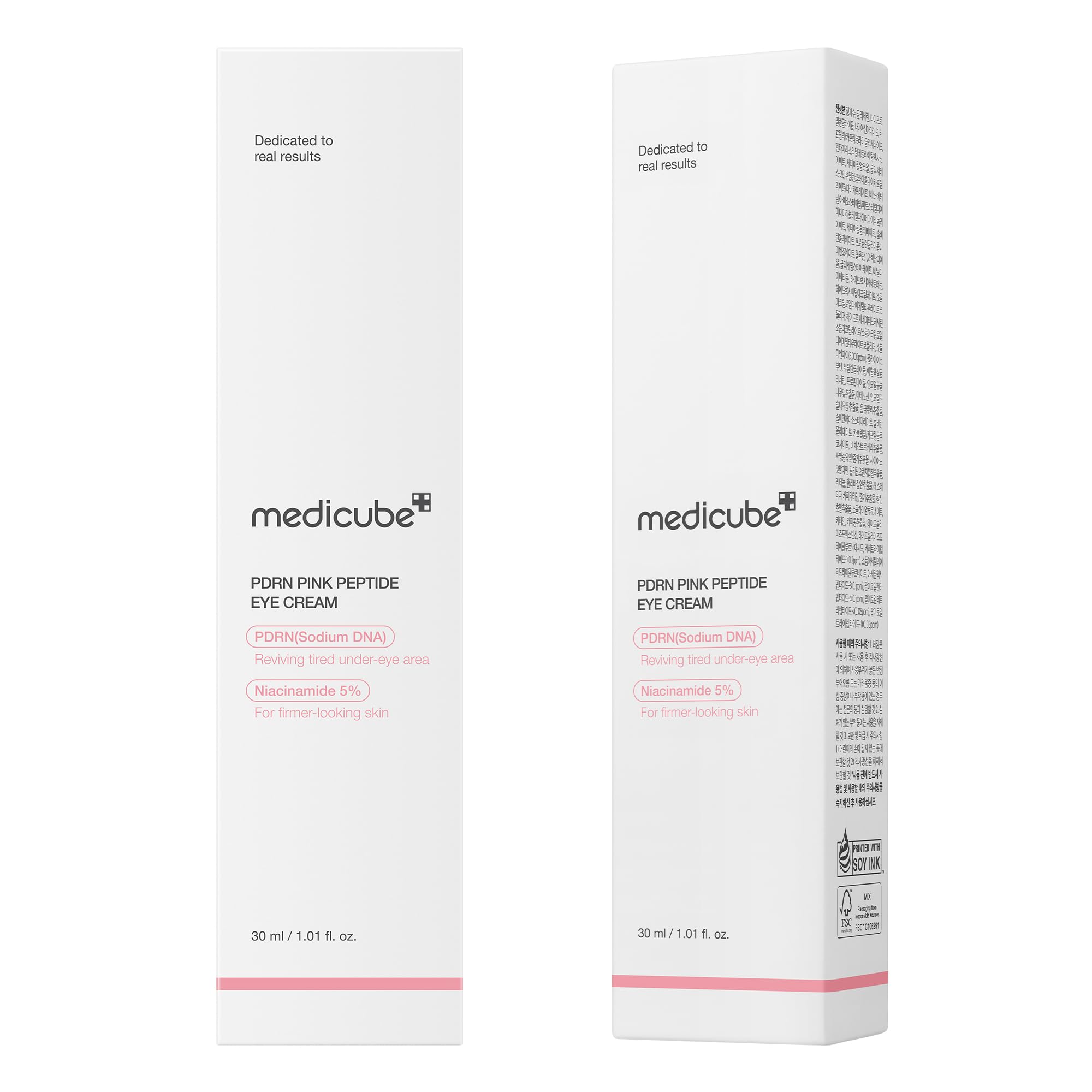 medicube Eye Serum with Salmon DNA PDRN & Pink Peptides | 99% Purity Retinol for Fine Lines - PDRN & Niacinamide for Uneven Skin Tone, Korean Skincare, 1.01 fl.oz