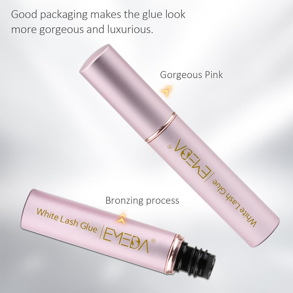 Buy now EMEDA Eyelash Glue for False Lashes Super Strong Hold Long Lasting 24H Waterproof Latex Free Best Lash Glue Eyes Strip White Clear Adhesive 5ml 0.17oz at indiglob india
