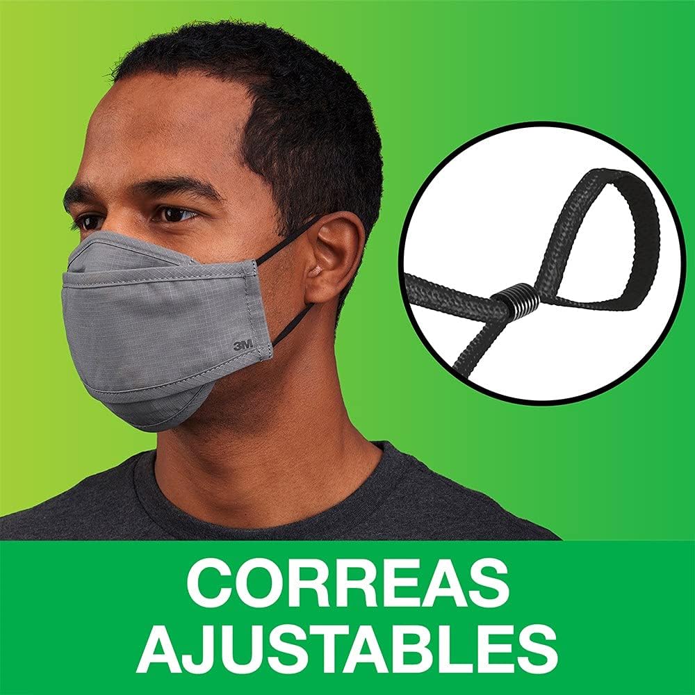Buy now 3M Daily Face Mask, Reusable, Washable, Adjustable Ear Loops, Lightweight Cotton Fabric, 3 Pack at indiglob india