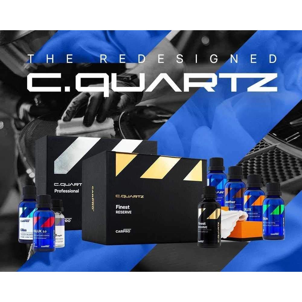 Buy now CARPRO CQUARTZ UK 3.0 - Ceramic Coating for Cars, Quartz Based Nanotechnology, Bonds to Paint, Glass, Metal and Plastic - (50ml Kit w/Reload 2.0) at indiglob india