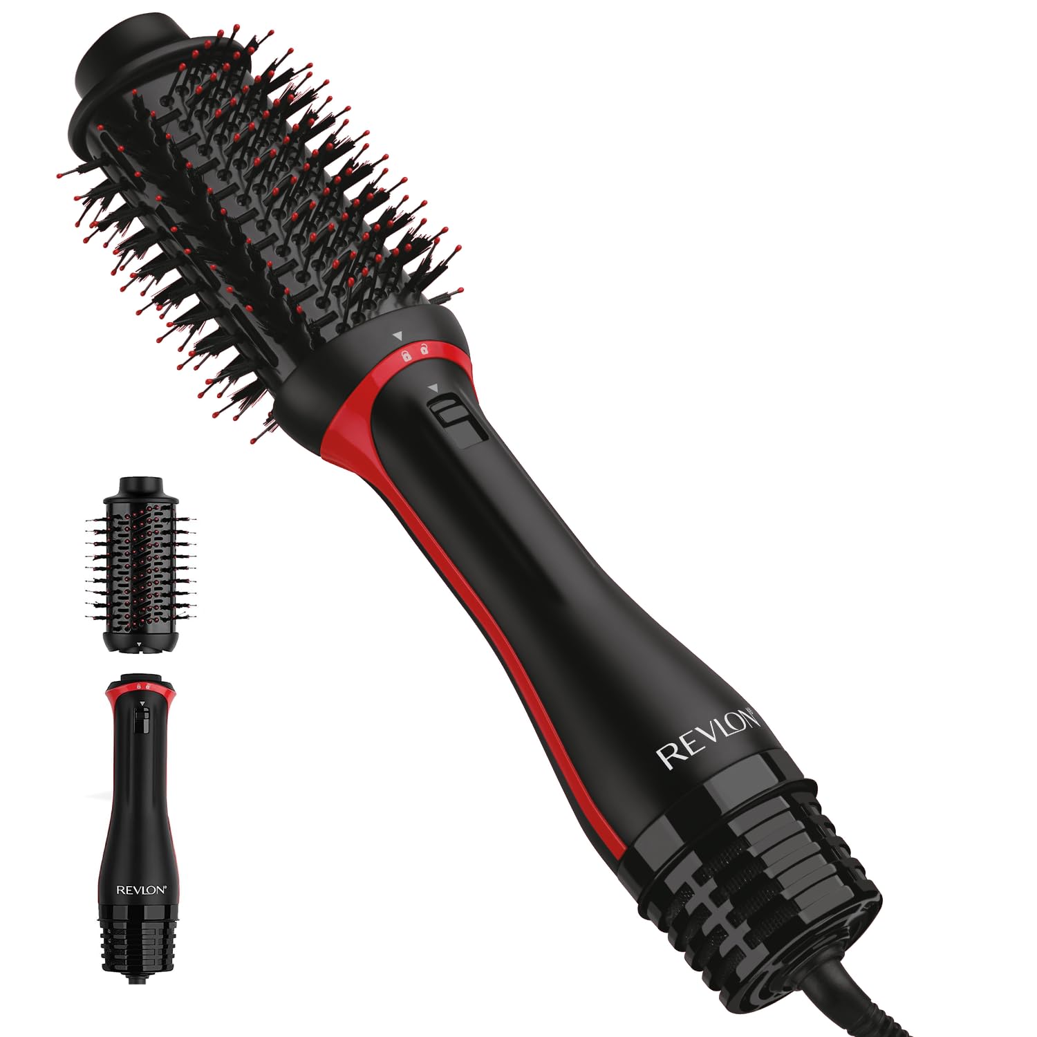 Buy now REVLON One Step Volumizer PLUS Hair Dryer and Styler - More Volume, Less Damage, and More Styling Control for Easy and Fast Salon-Style Blowouts, Plus Travel Friendly (Black) Black Red at indiglob india