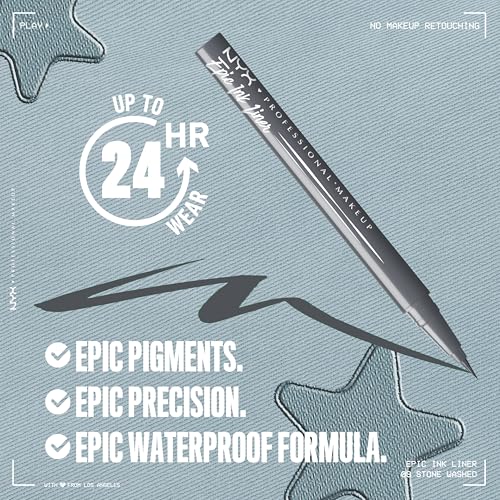 Buy now NYX PROFESSIONAL MAKEUP Epic Ink Liner, Waterproof Liquid Eyeliner with Vegan Formula - Dark Chocolate (Dark Brown Matte) at indiglob india