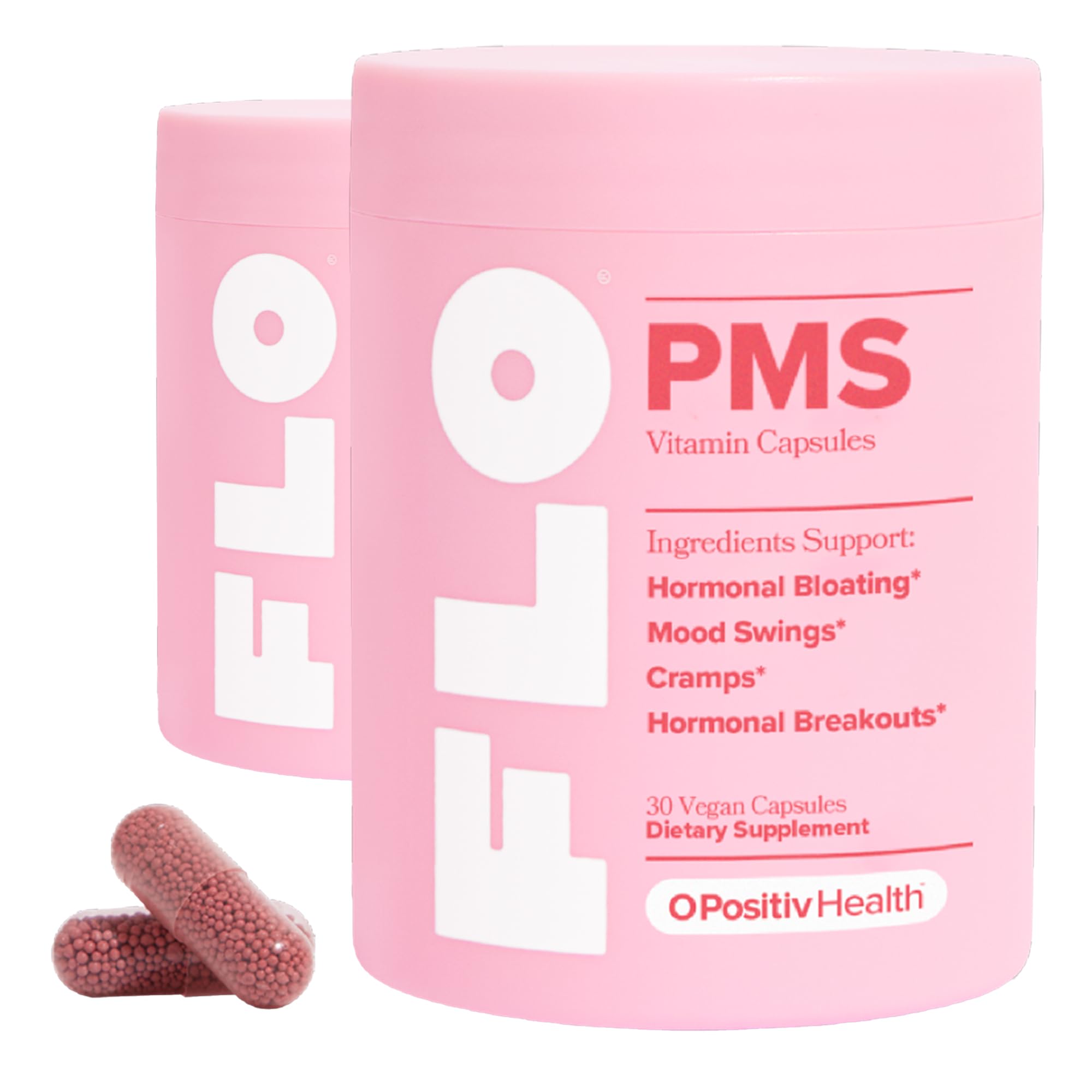 FLO PMS for Hormonal Breakouts, Bloating, Cramps, & Mood – 90-Day Supply