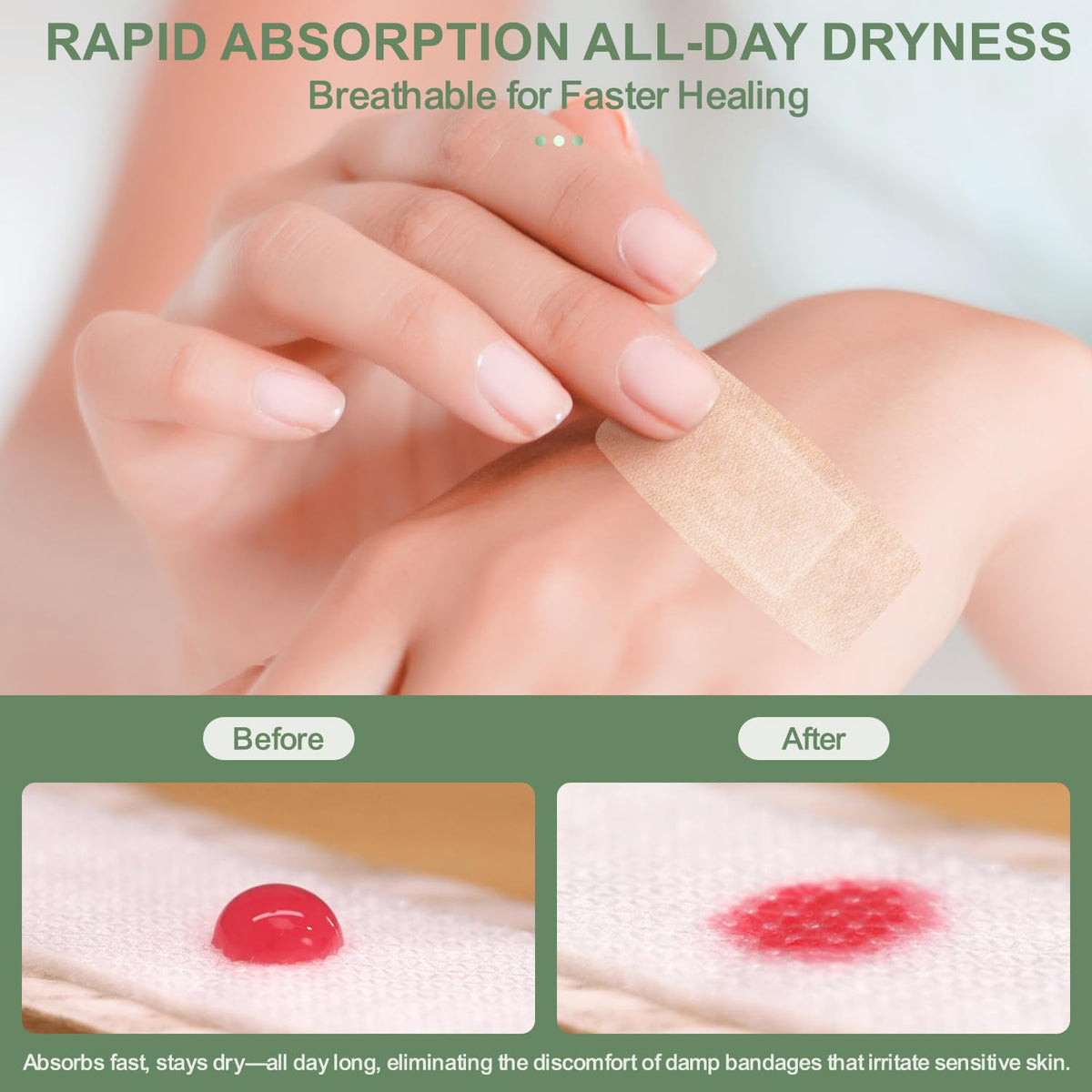 Hysimedy Silicone Bandages for Sensitive Skin Variety Pack Large and Small
