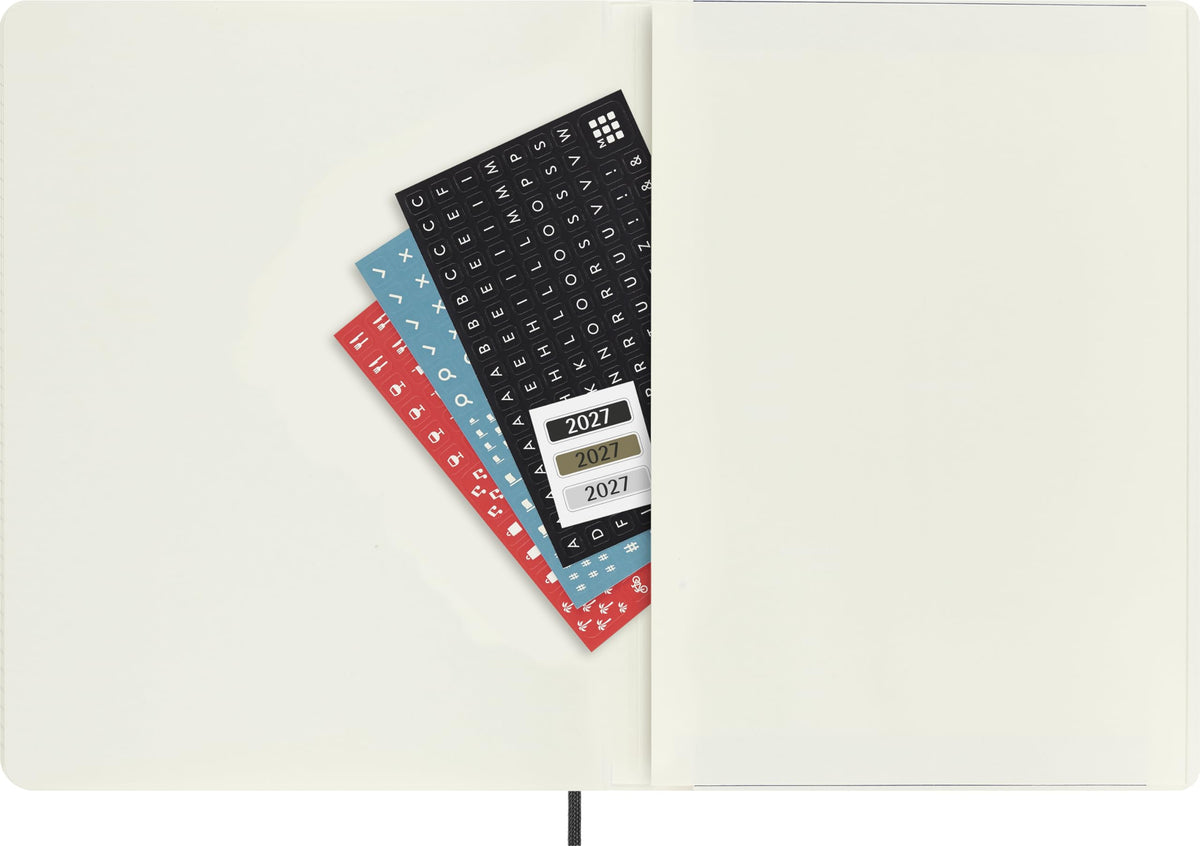Moleskine 2026-27 18-Month Weekly Planner, XL, Black, Softcover