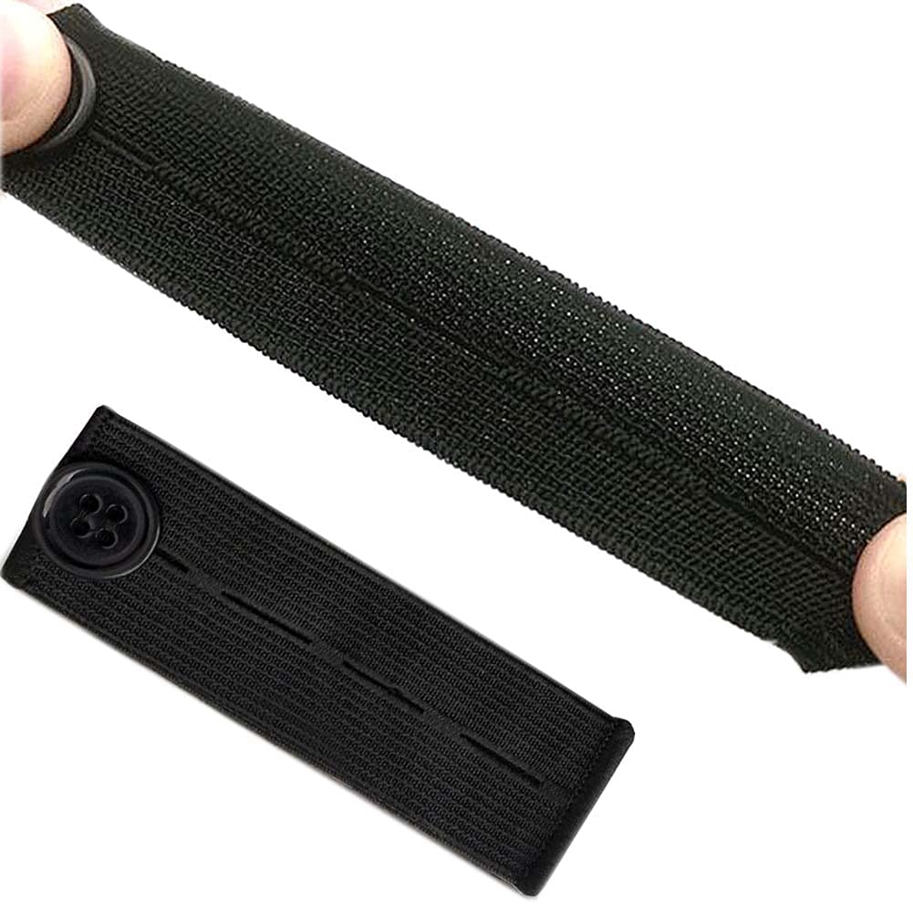 BlingKingdom 5 PCS Adjustable Elastic Button Extenders for Women, Men Pants