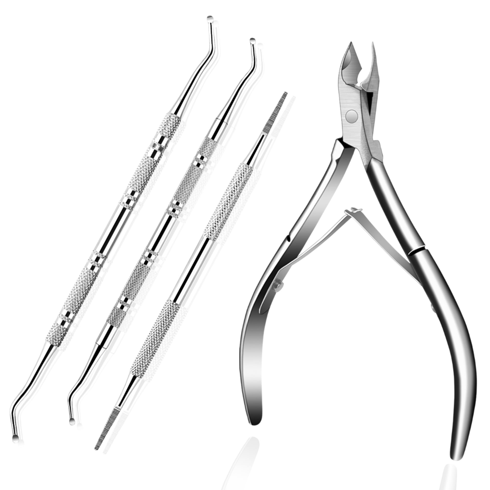 7-Pack Ingrown Toenail Tool Kit - File, Lifters, Surgical Safe Pedicure Tools for Nail Treatment & Pain Relief