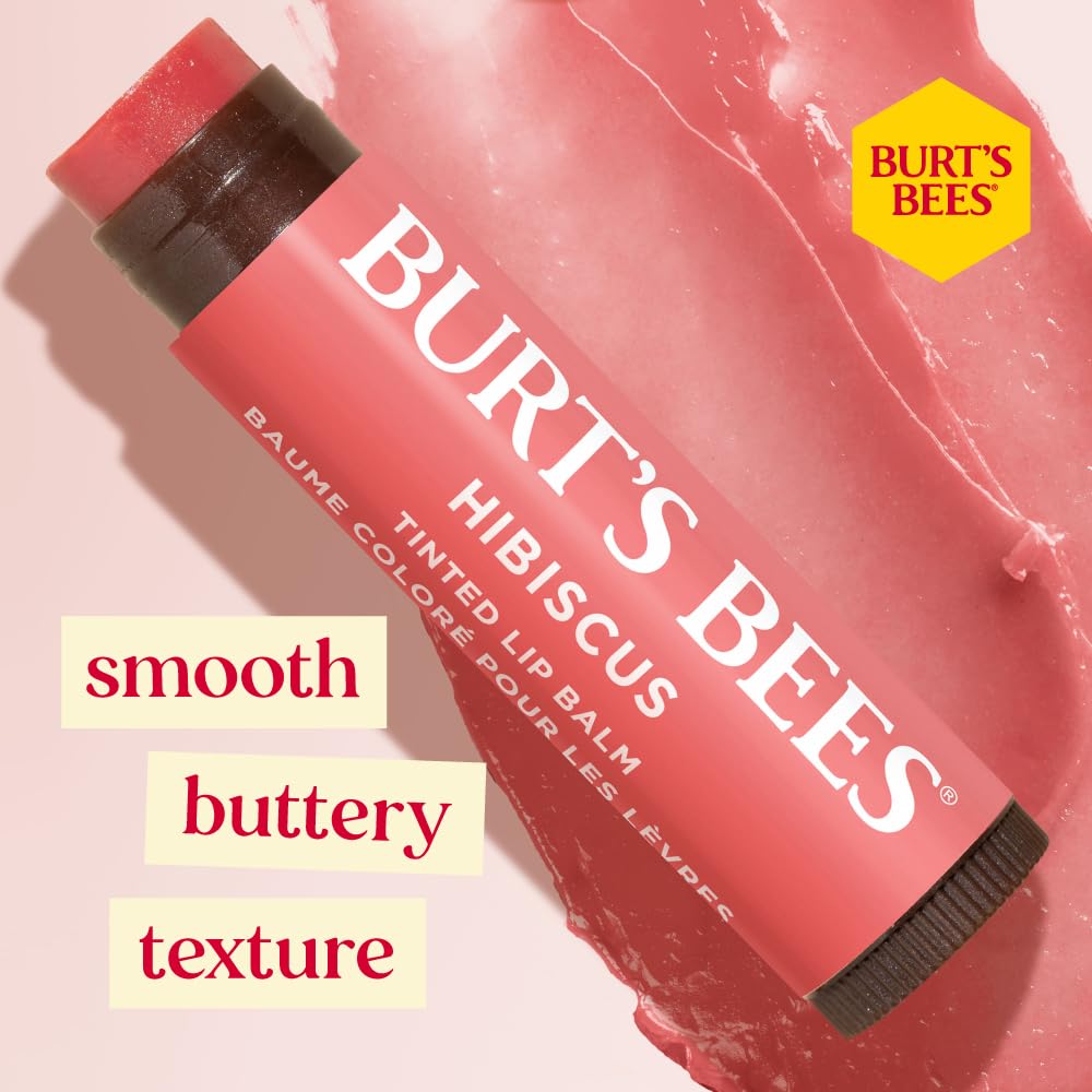 Buy now Burts Bees 100% Natural Tinted Lip Balm, Hibiscus with Shea Butter & Botanical Waxes 1 Tube at indiglob india